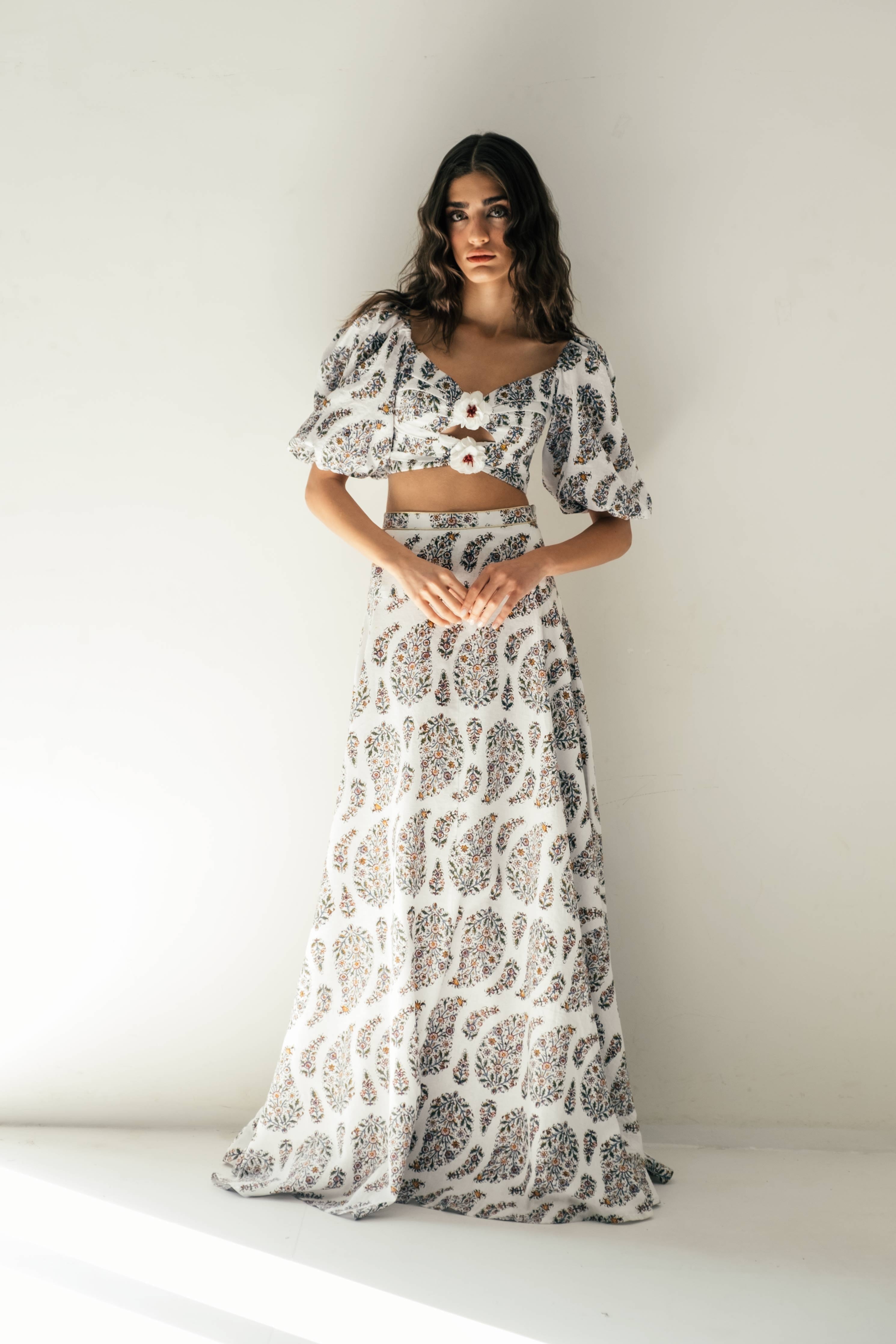 Rosa Cut-Out Bustier - Paisley Ghalamkar by Rosewater House