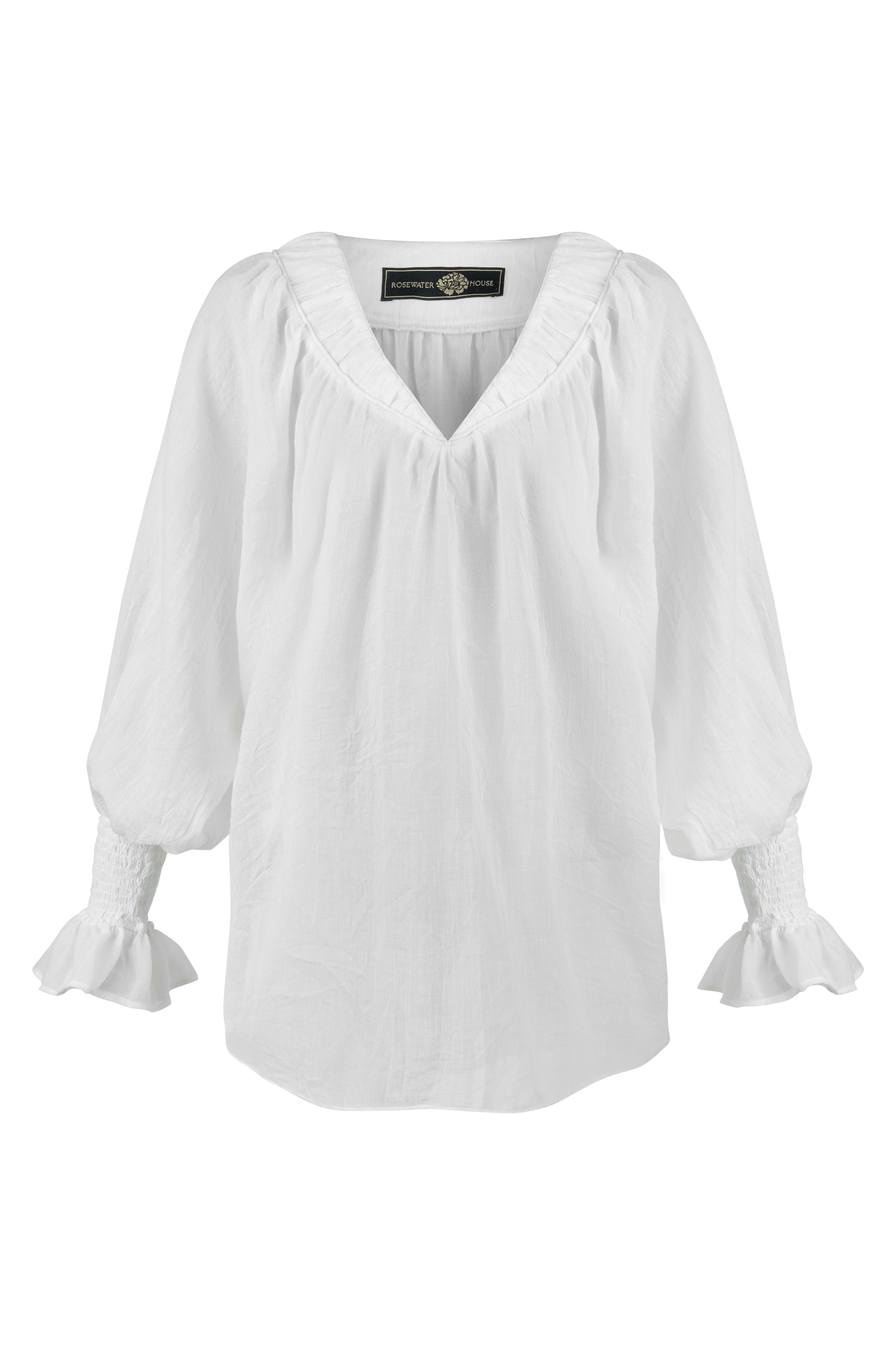 Gol Blouse - White by Rosewater House