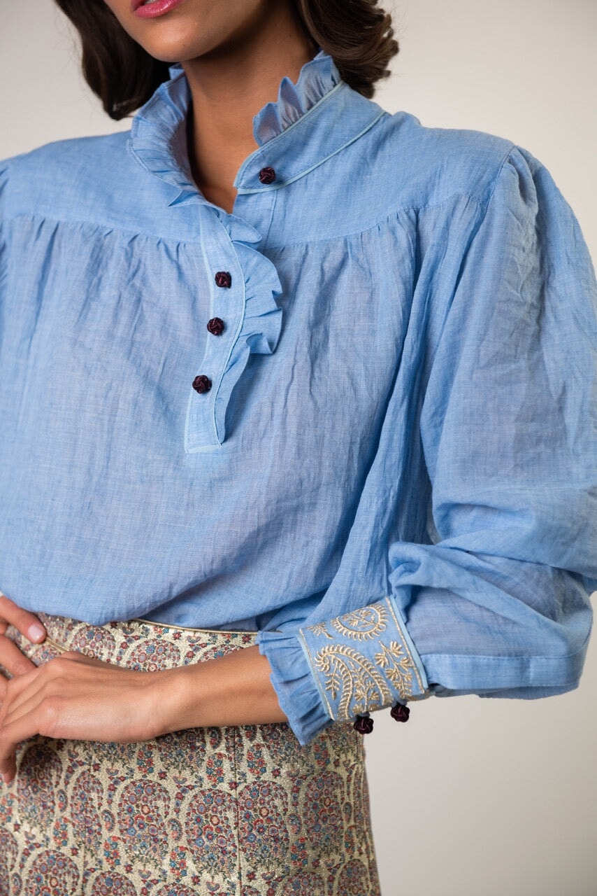 Cypress Blouse - Blue by Rosewater House