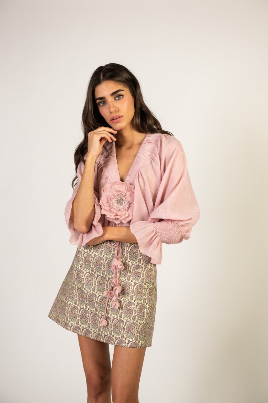 Bella Mini Skirt - Paisley by Rosewater House