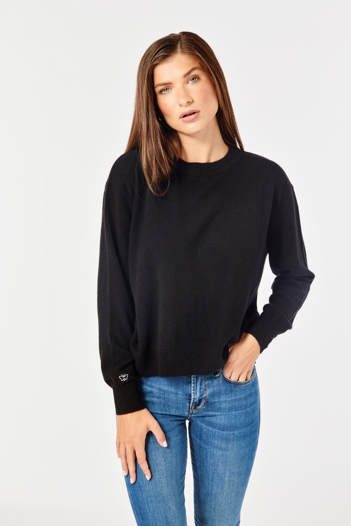 Caden Sweater-Cashmere-Black by Cartolina