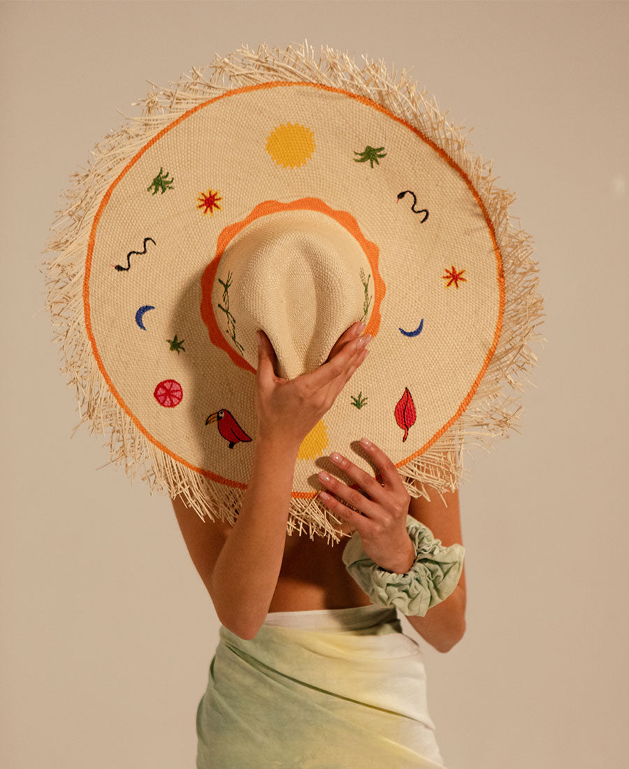 Hand-Painted Shiny Hat by Pájara Pinta
