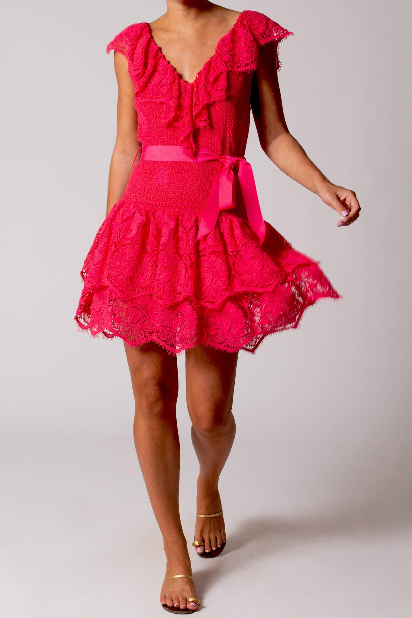 Coco Butterfly Scallop Mini Dress - Fiesta by Miguelina