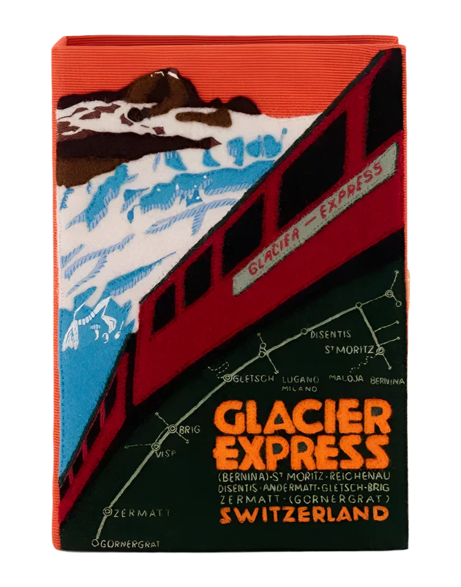 Glacier Express St Moritz Book Clutch by Olympia Le-Tan