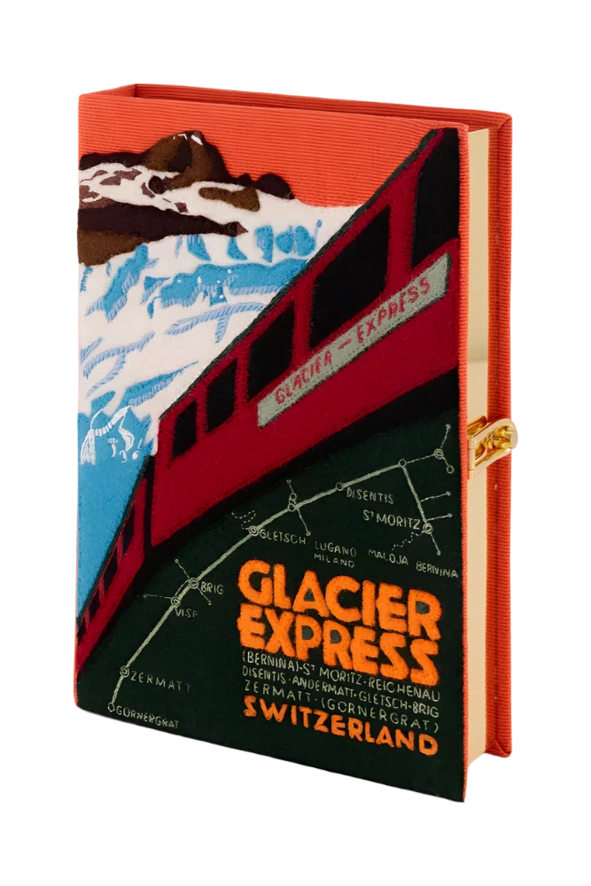 Glacier Express St Moritz Book Clutch by Olympia Le-Tan