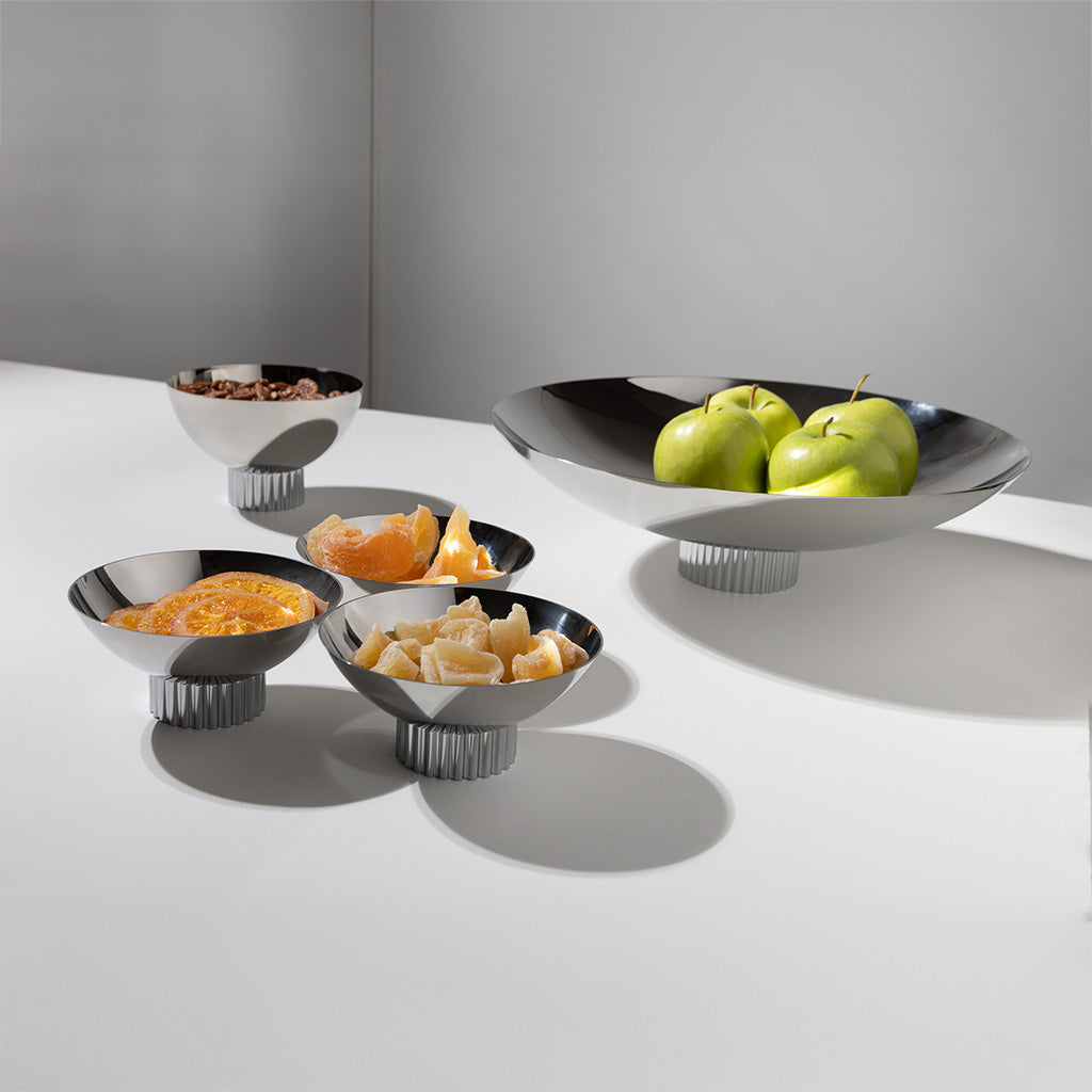 Striations Fruit Bowl, Silver by ANNA New York