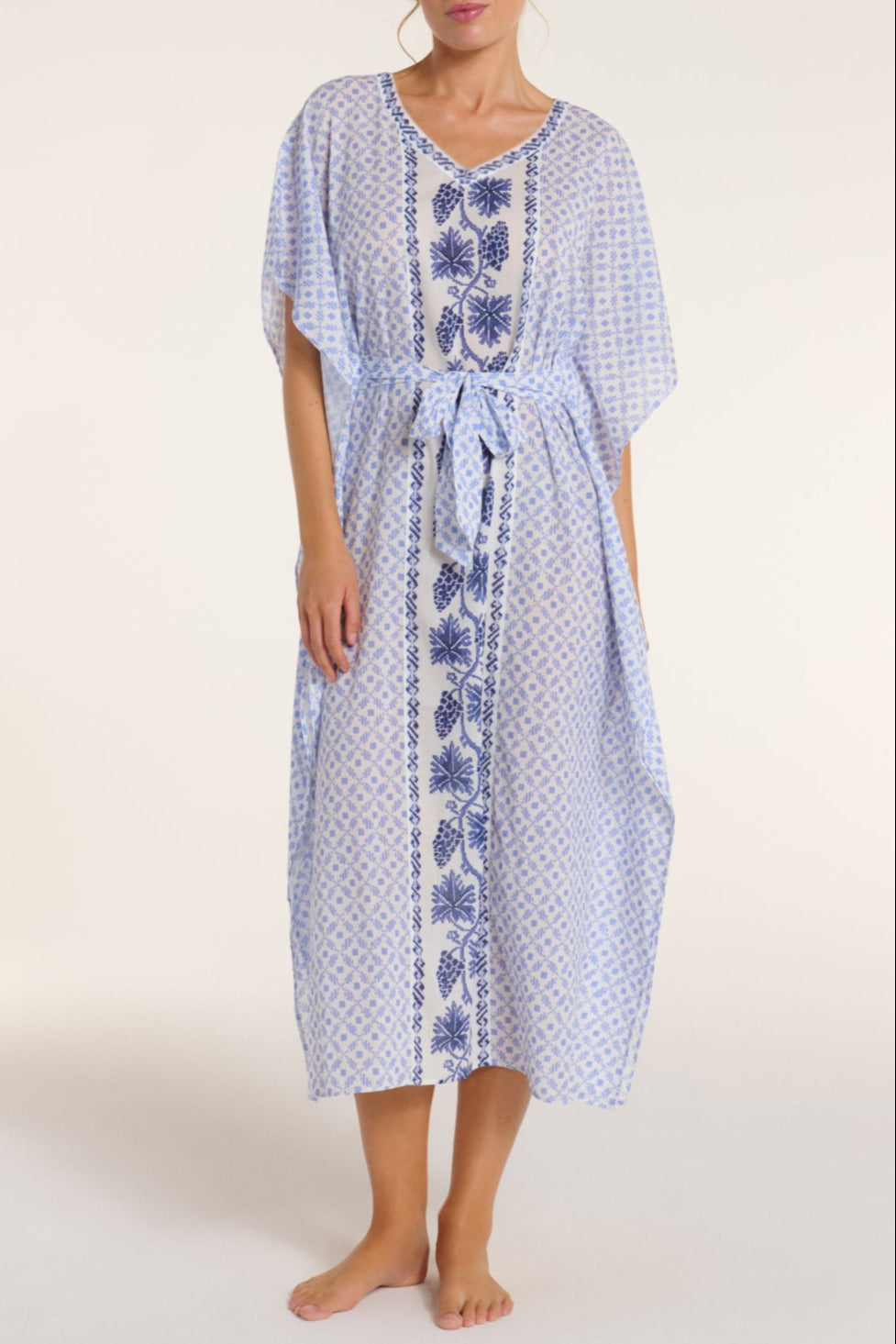 Carrie Caftan in Santorini Dots by Hermoza