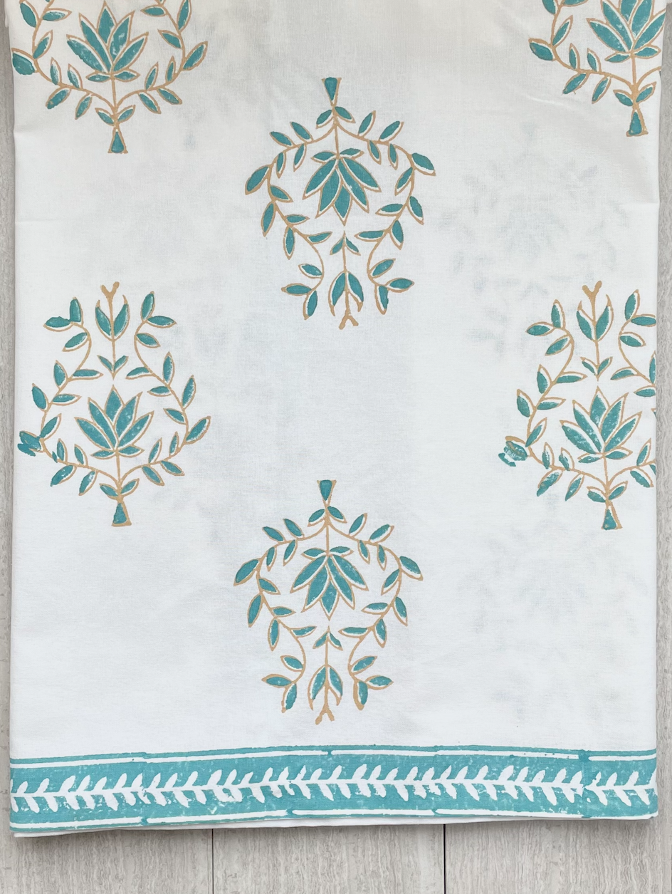 Tablecloth - Lotus (Large), Saltwater & Neutral by Mended