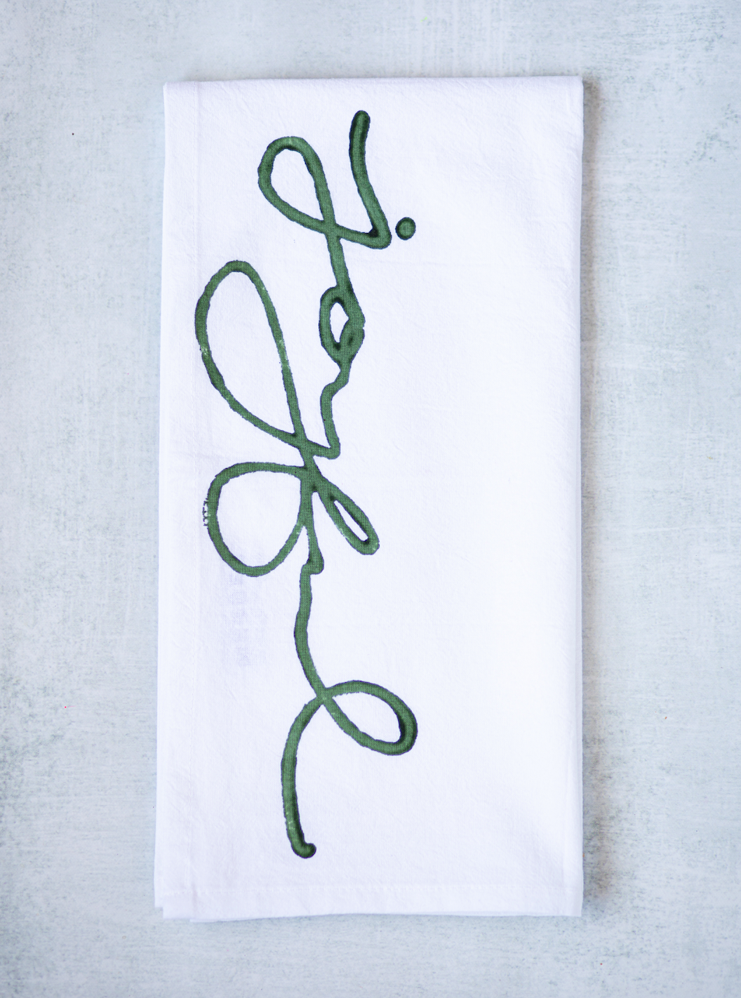 Tea Towel - Joyful, Sage by Mended