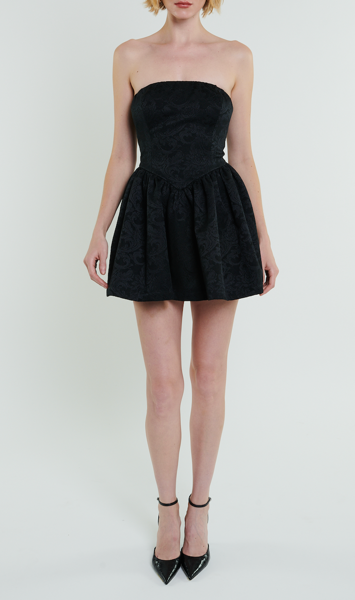 Roxanne Mini Dress in Black by Madeline Marie