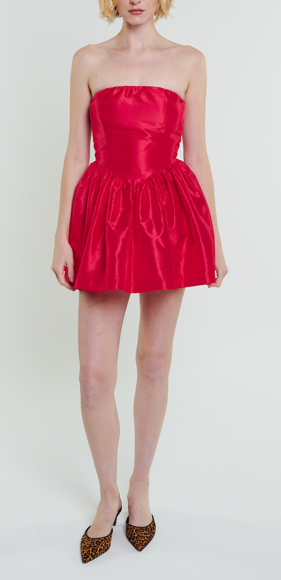 Roxanne Mini Dress in Cherry Red by Madeline Marie