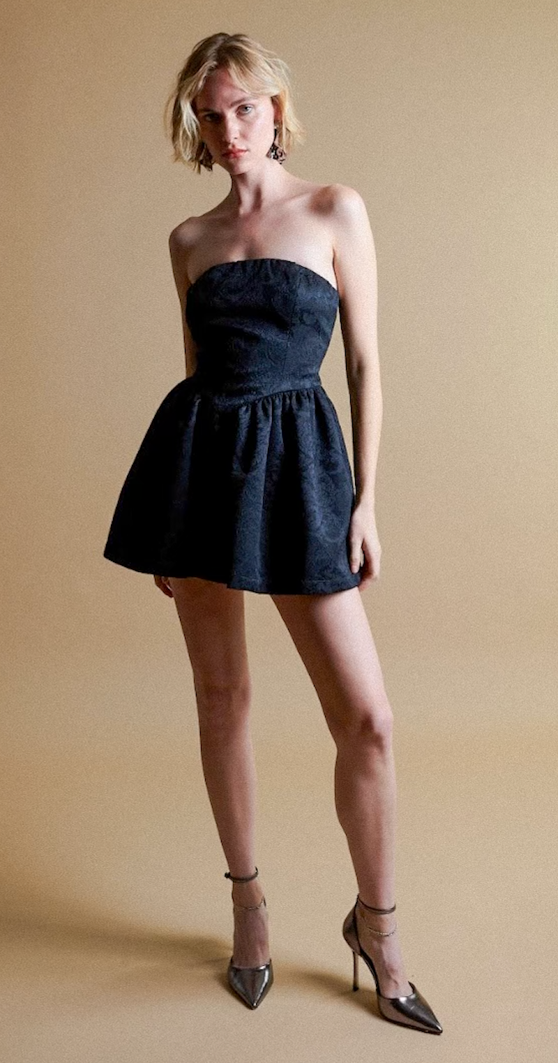 Roxanne Mini Dress in Black by Madeline Marie