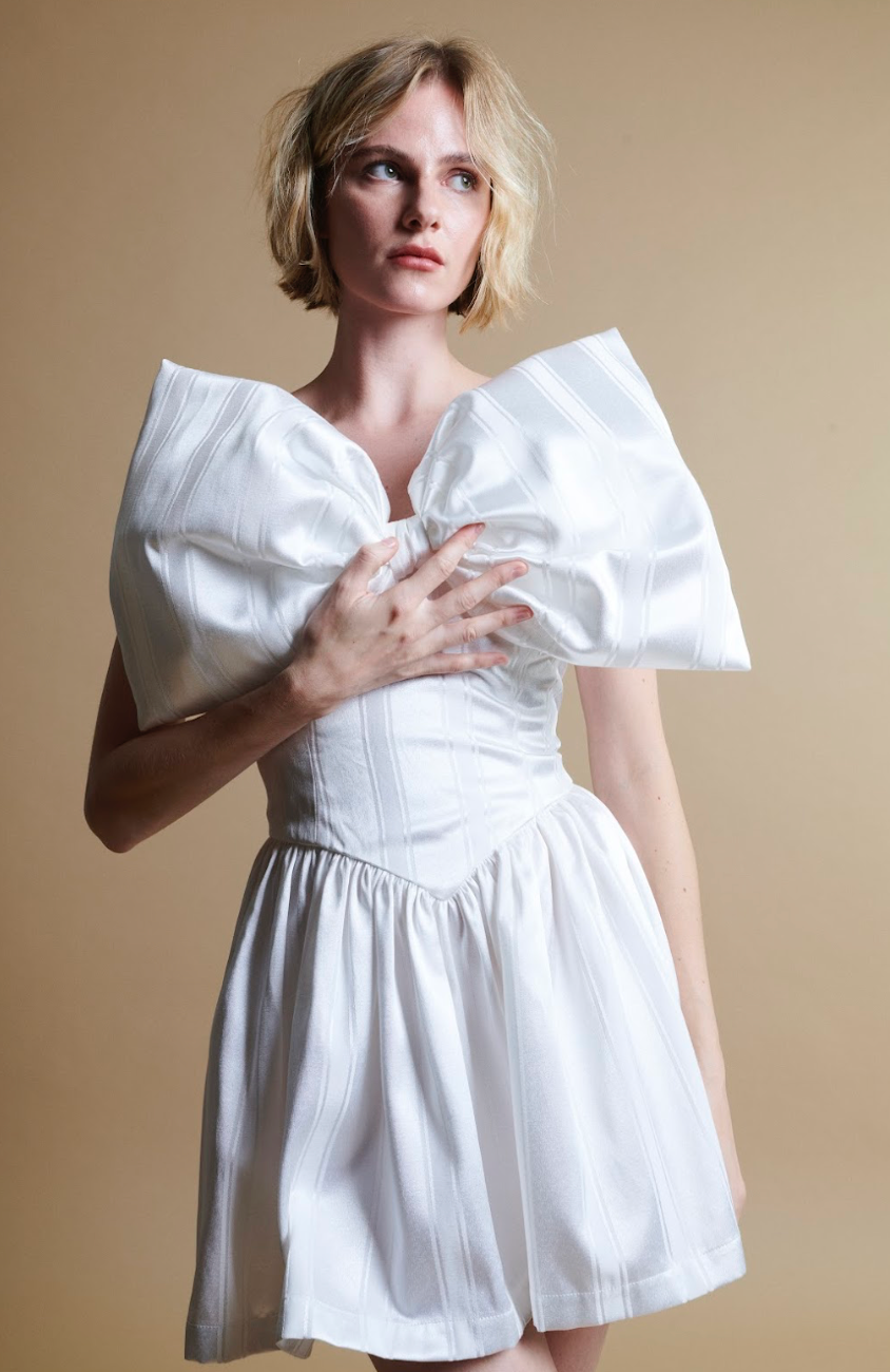Roxanne Mini Dress with Bow by Madeline Marie