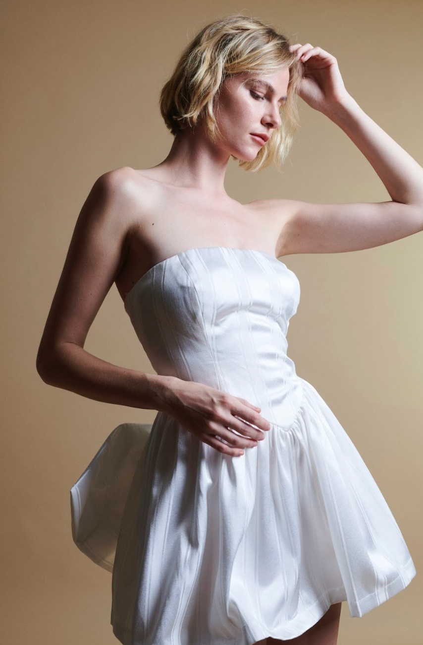 Roxanne Mini Dress with Bow by Madeline Marie