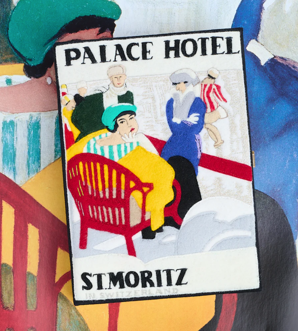 Palace Hotel St. Moritz Book Clutch by Olympia Le-Tan