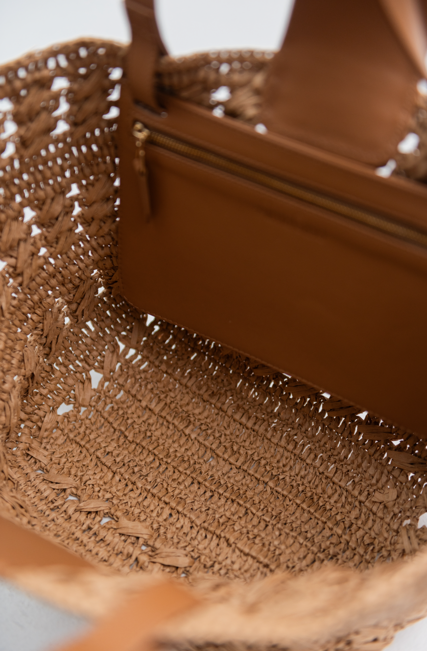 Loretta Raffia Bag by Alma Caso