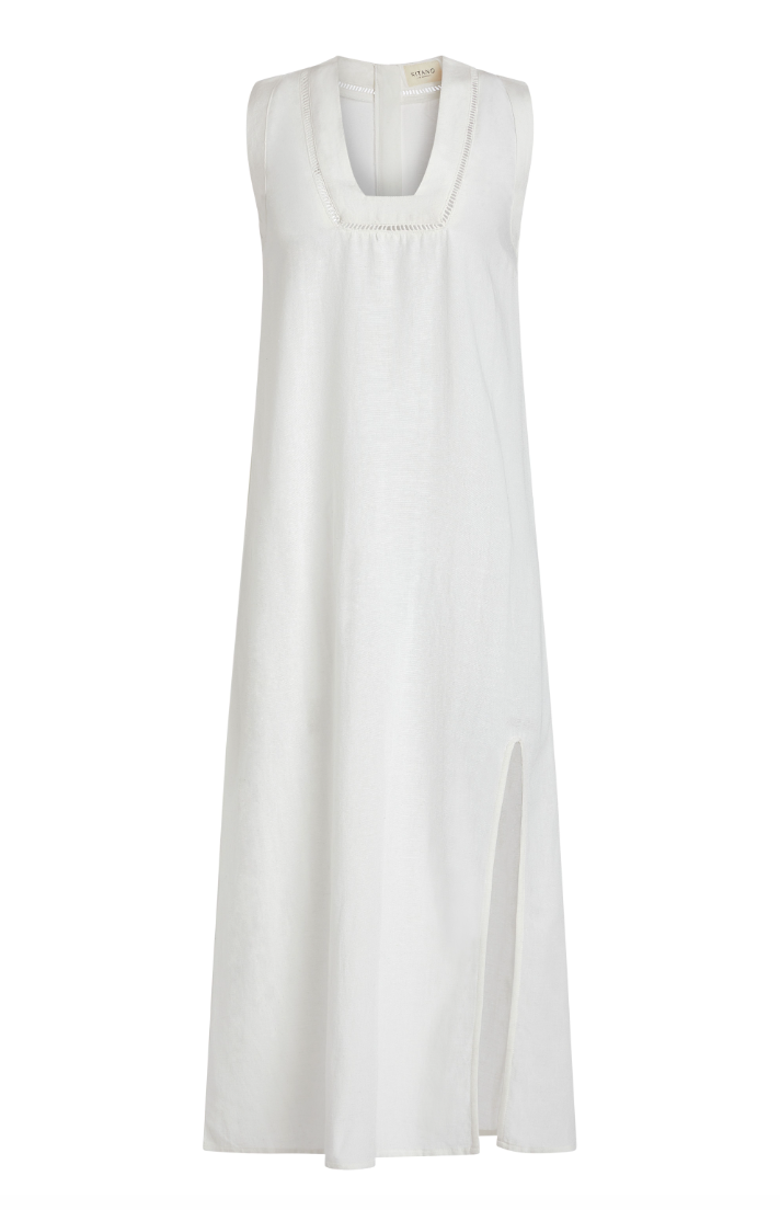 Grotta Midi Dress - White by Sitano