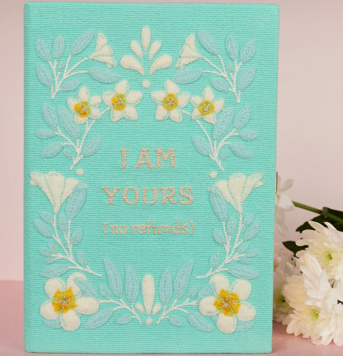 I am Yours (no refunds) Book Clutch by Olympia Le Tan