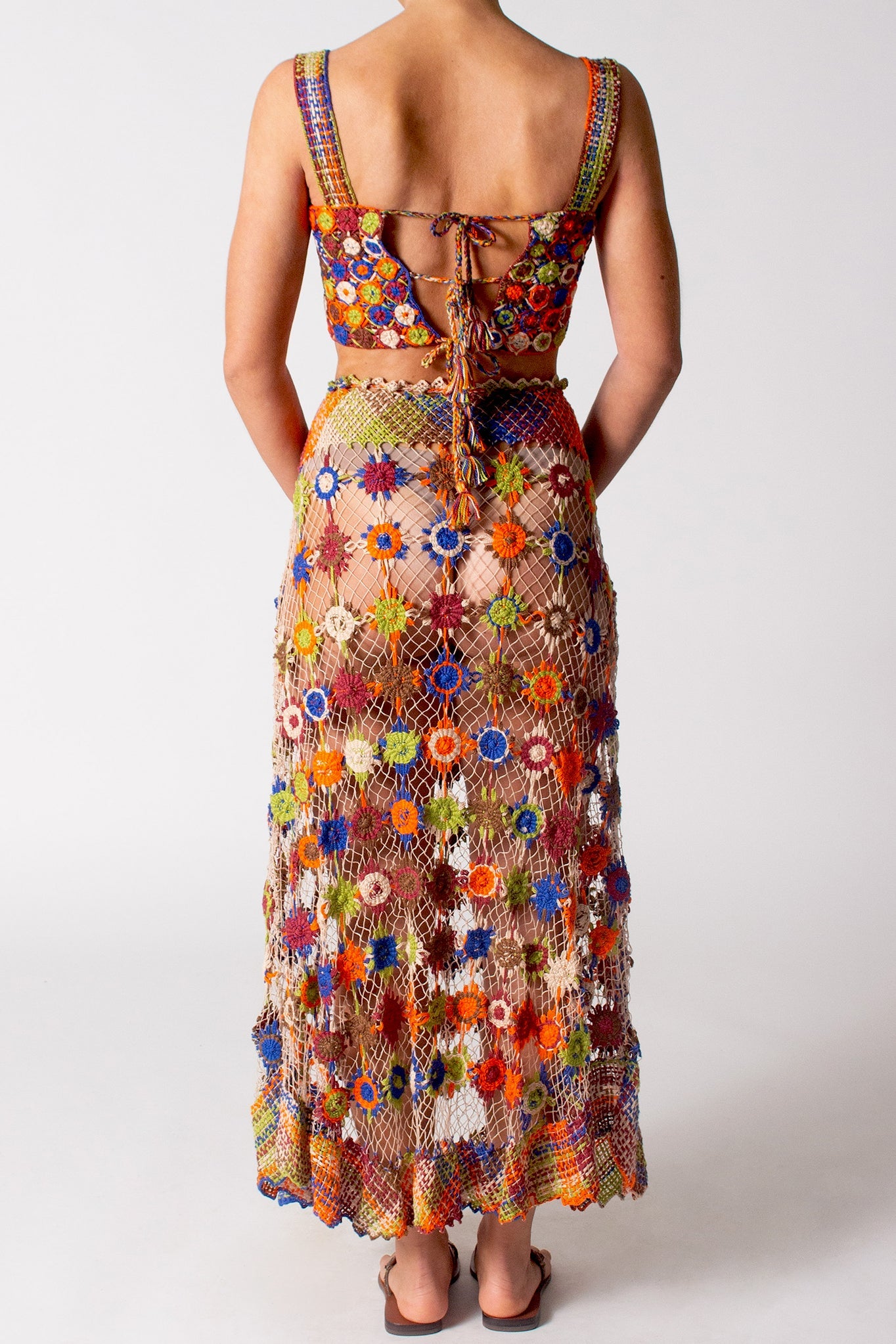 Pilar Hand Knit Maxi Skirt by Miguelina