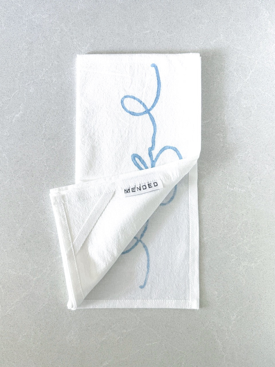Tea Towel - Joyful, Uniform Blue by Mended