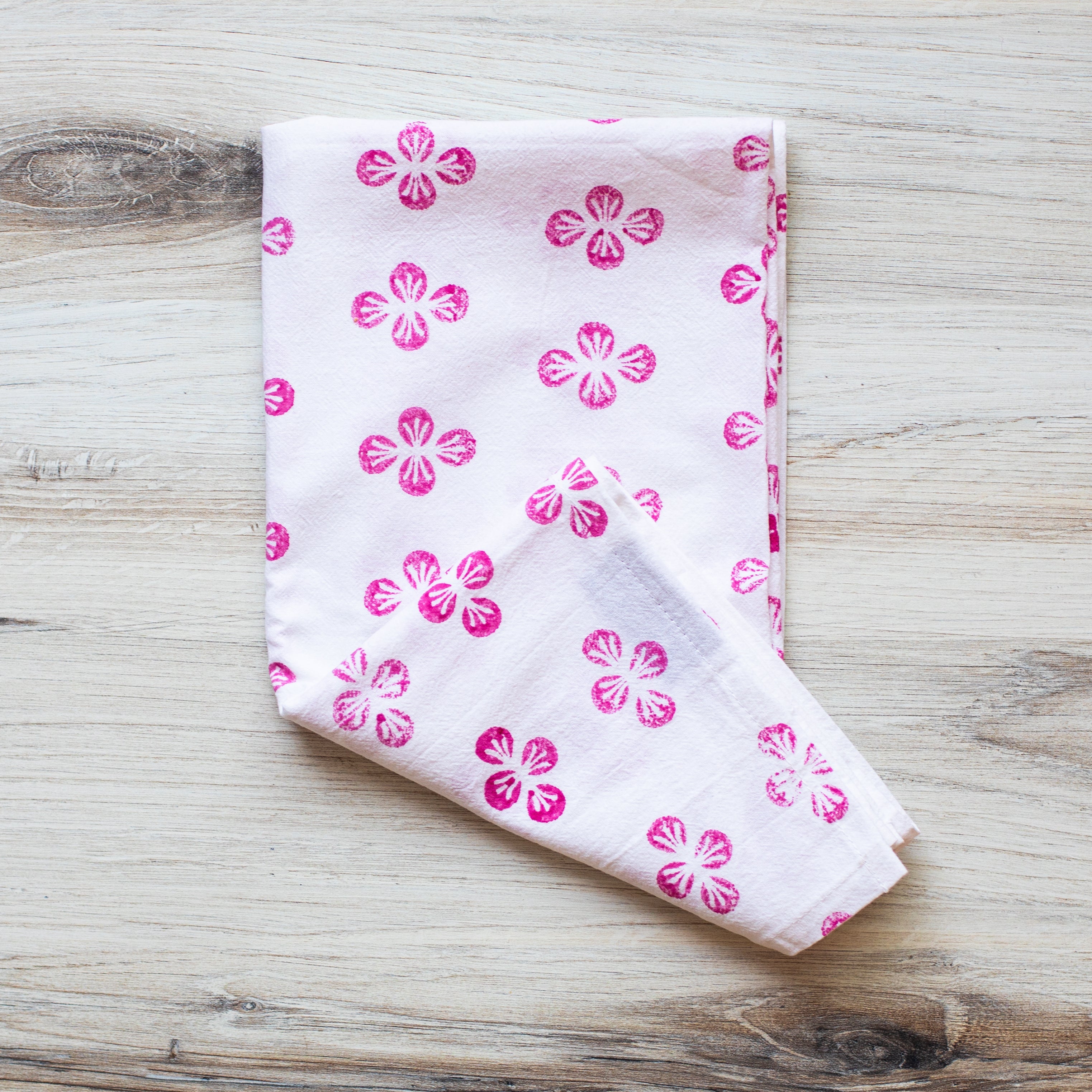 Tea Towel - Dogwood, Pink by Mended