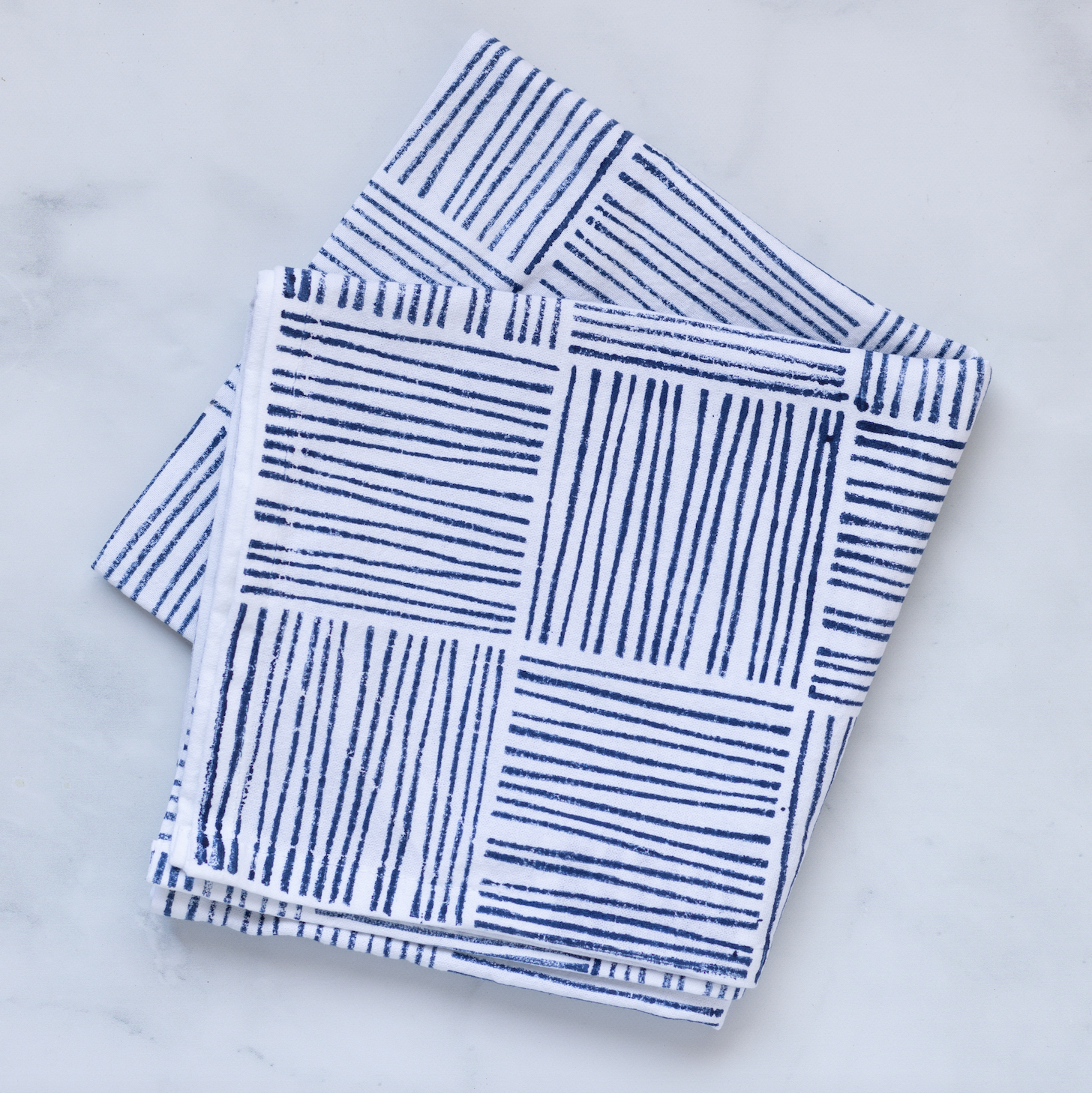 Tea Towel - Striped, Navy by Mended