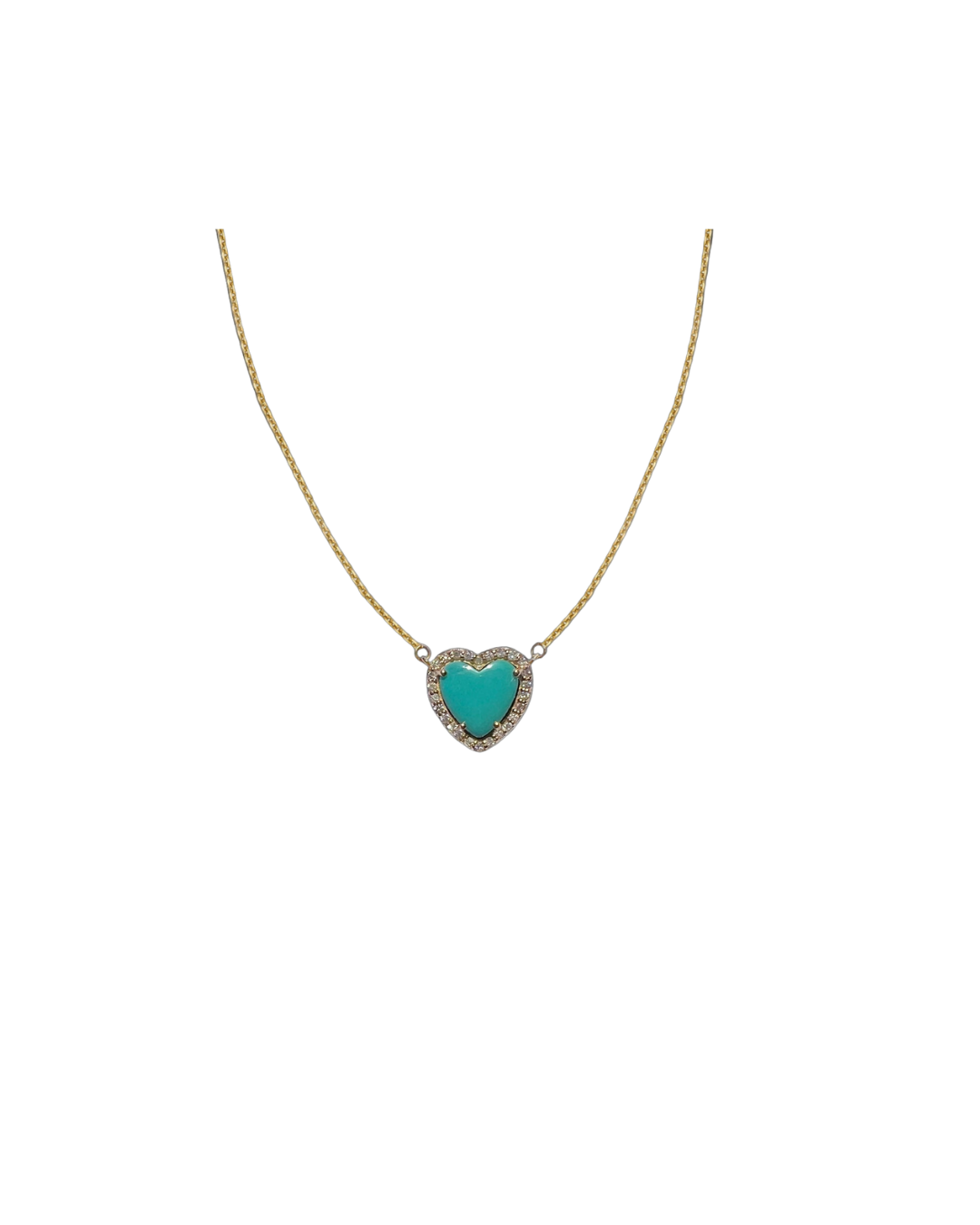 8mm 14k Turquoise Heart Necklace by S. Carter Designs