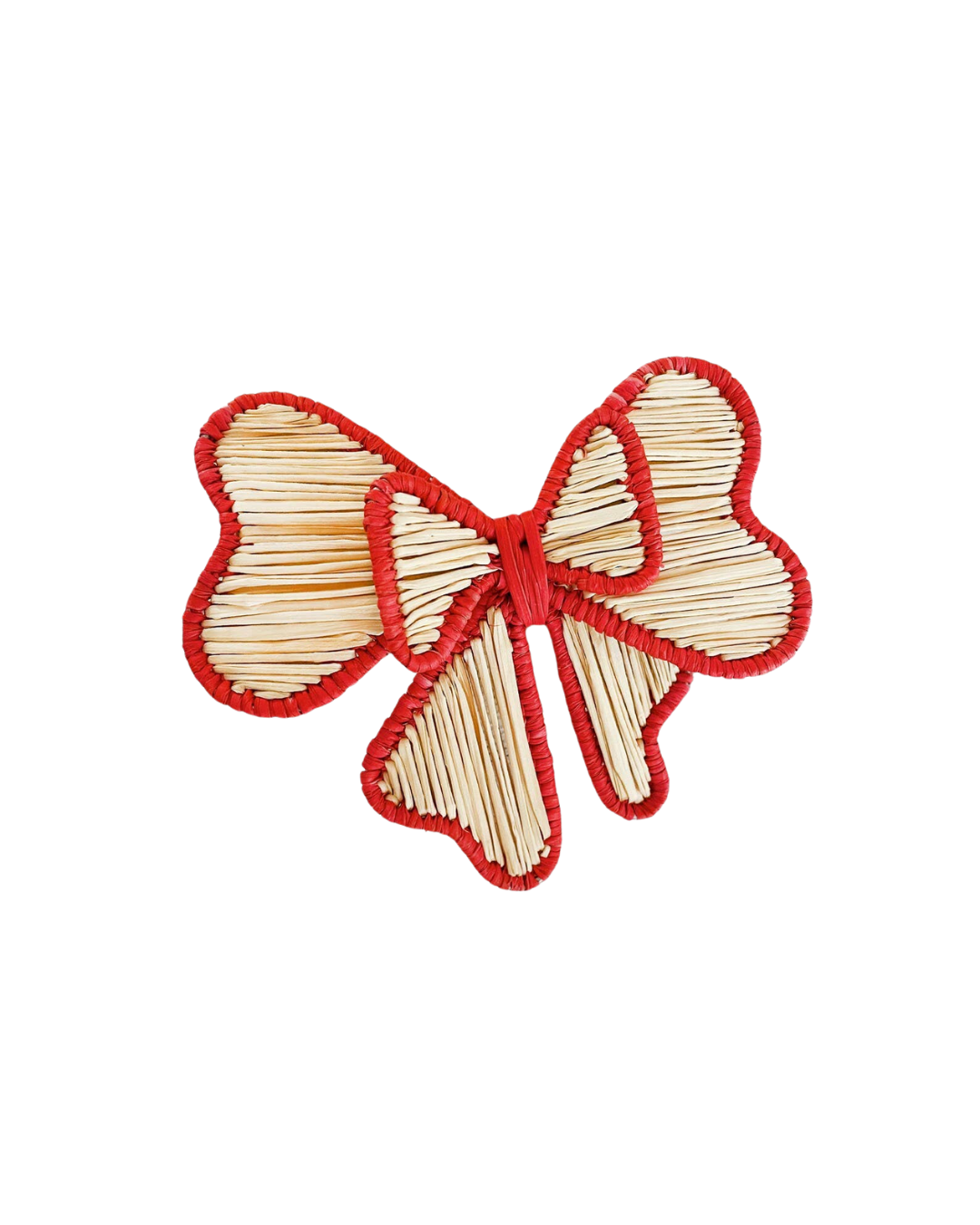 Bow Christmas Napkin Ring - Iraca Palm Holiday Tableware by Coro Cora