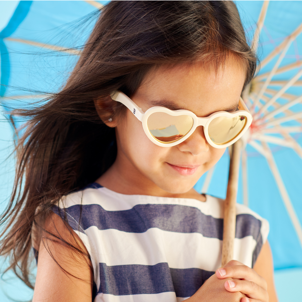 Sweet Cream Heart | Rose Gold Polarized Mirrored Lenses by Babiators