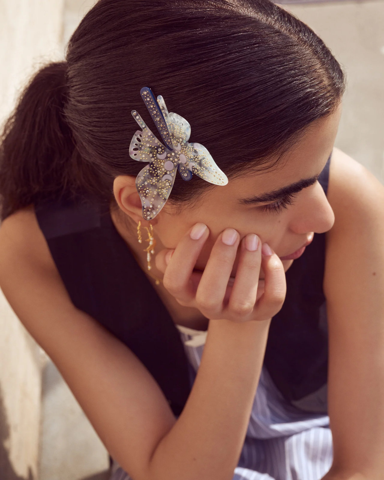 Vanessa Hair Clip Sea by Maanesten