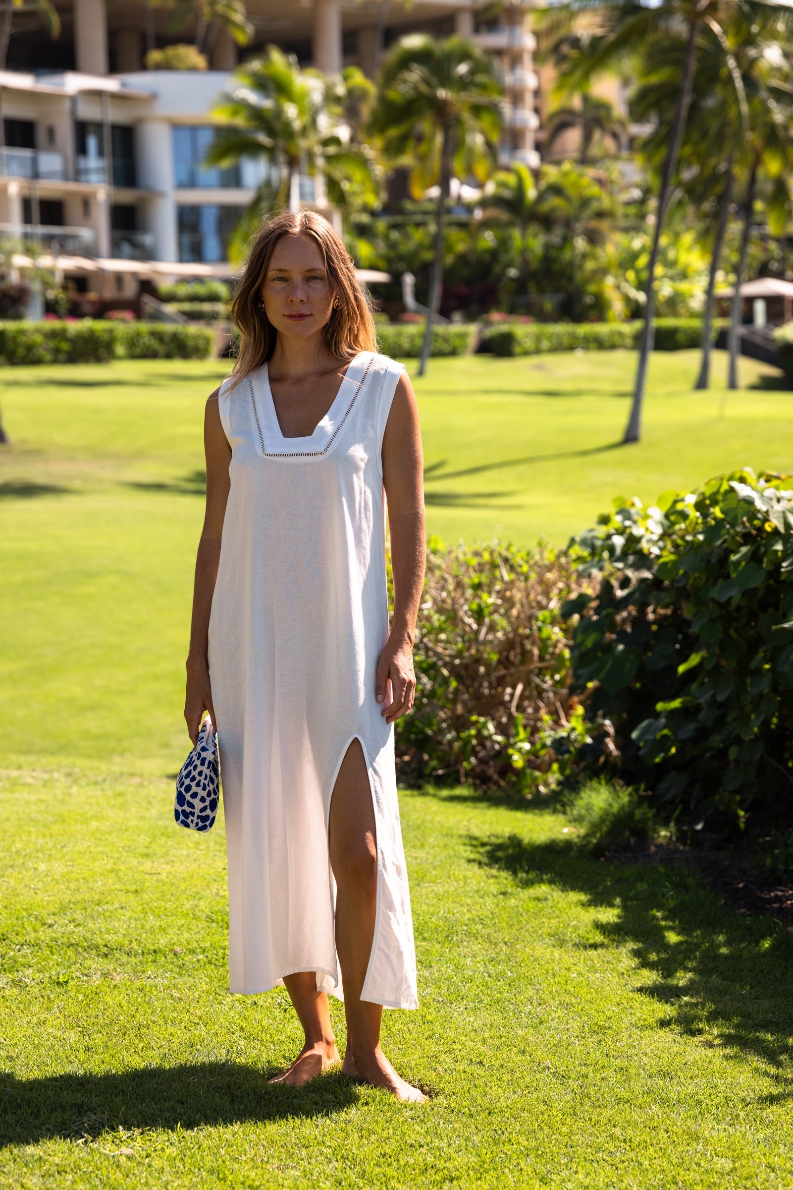 Grotta Midi Dress - White by Sitano