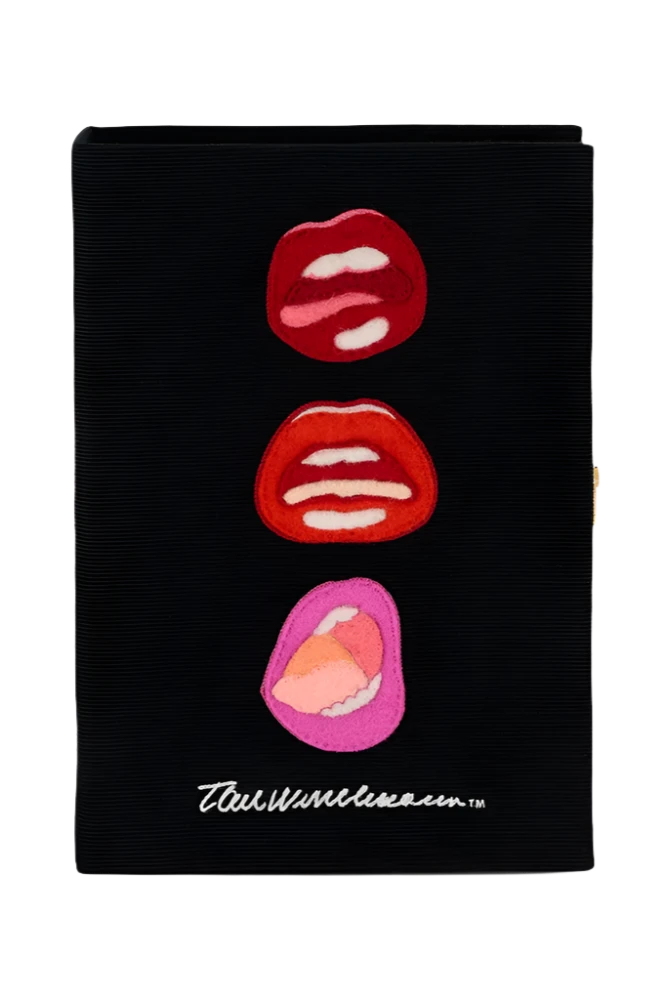 Mouth Study by Tom Wesselmann Book Clutch Strapped Clutch by Olympia Le-Tan