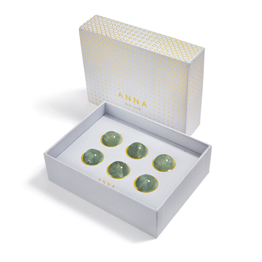 Vida Wine Gems, Jade, Set of 6 by ANNA New York