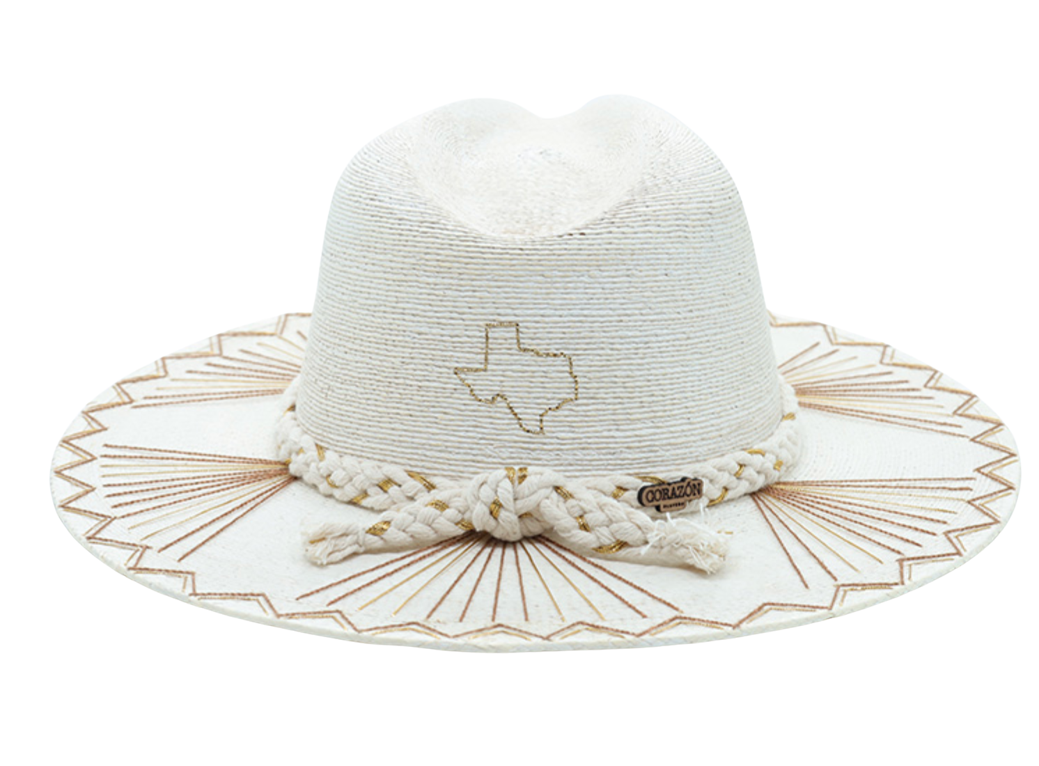 Texas Brown and Gold Hat by Corazon Playero