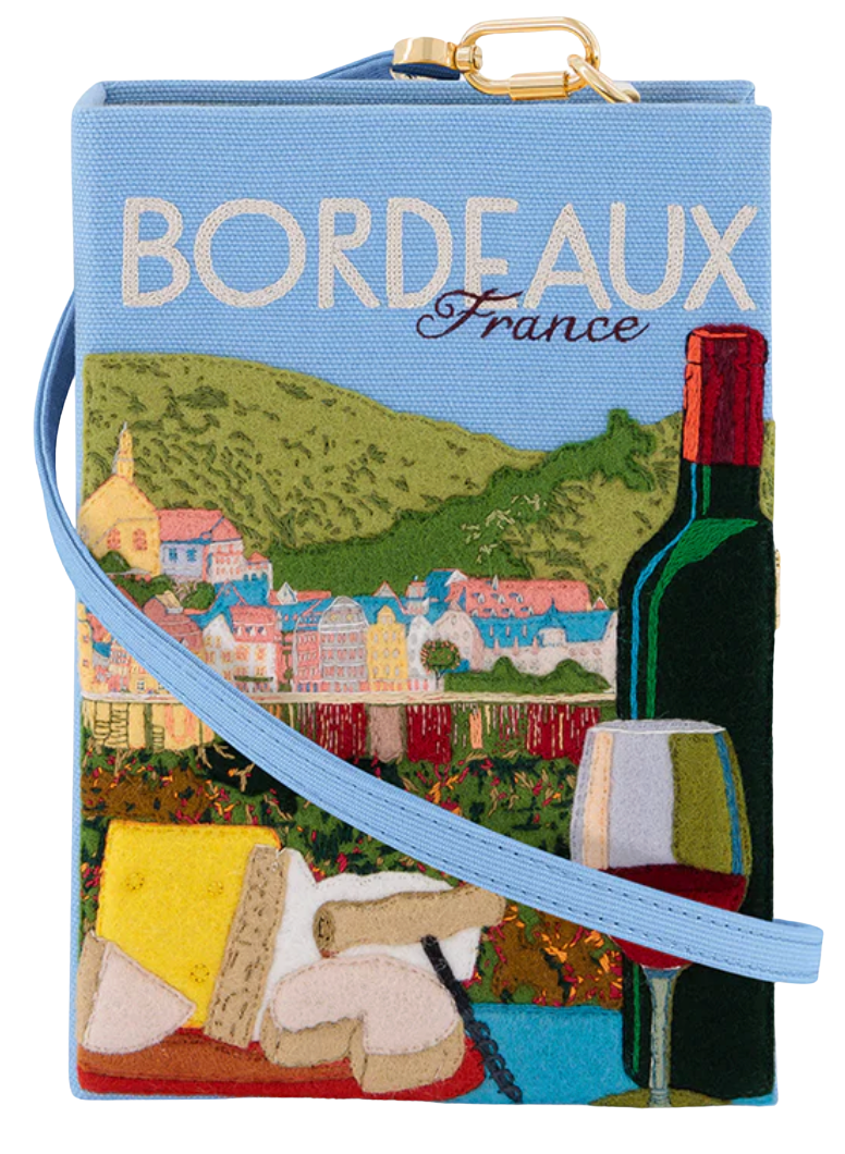 Bordeaux Strapped Book Clutch by Olympia Le Tan