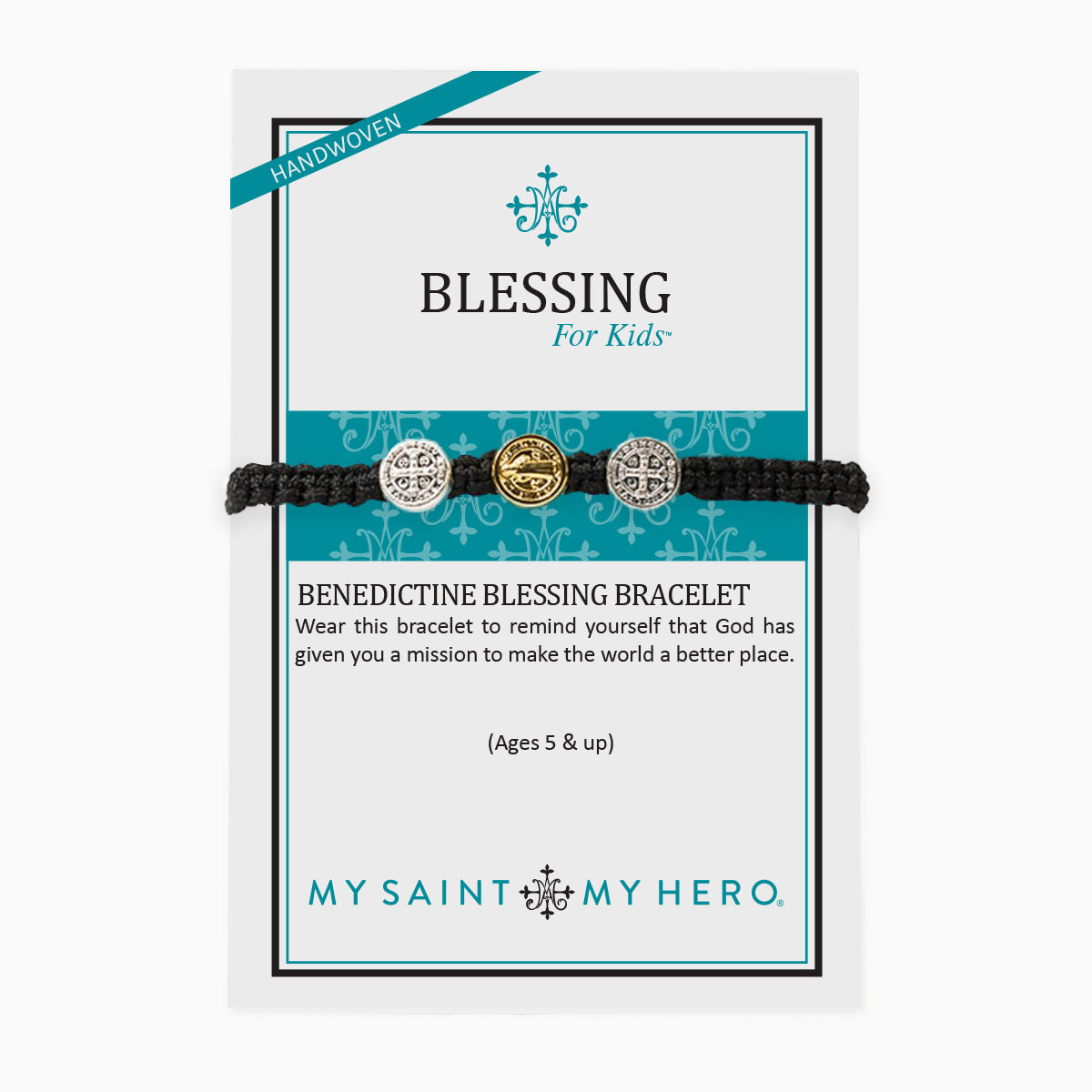 Blessing for Kids Pink Benedictine Blessing Bracelet by My Saint My Hero