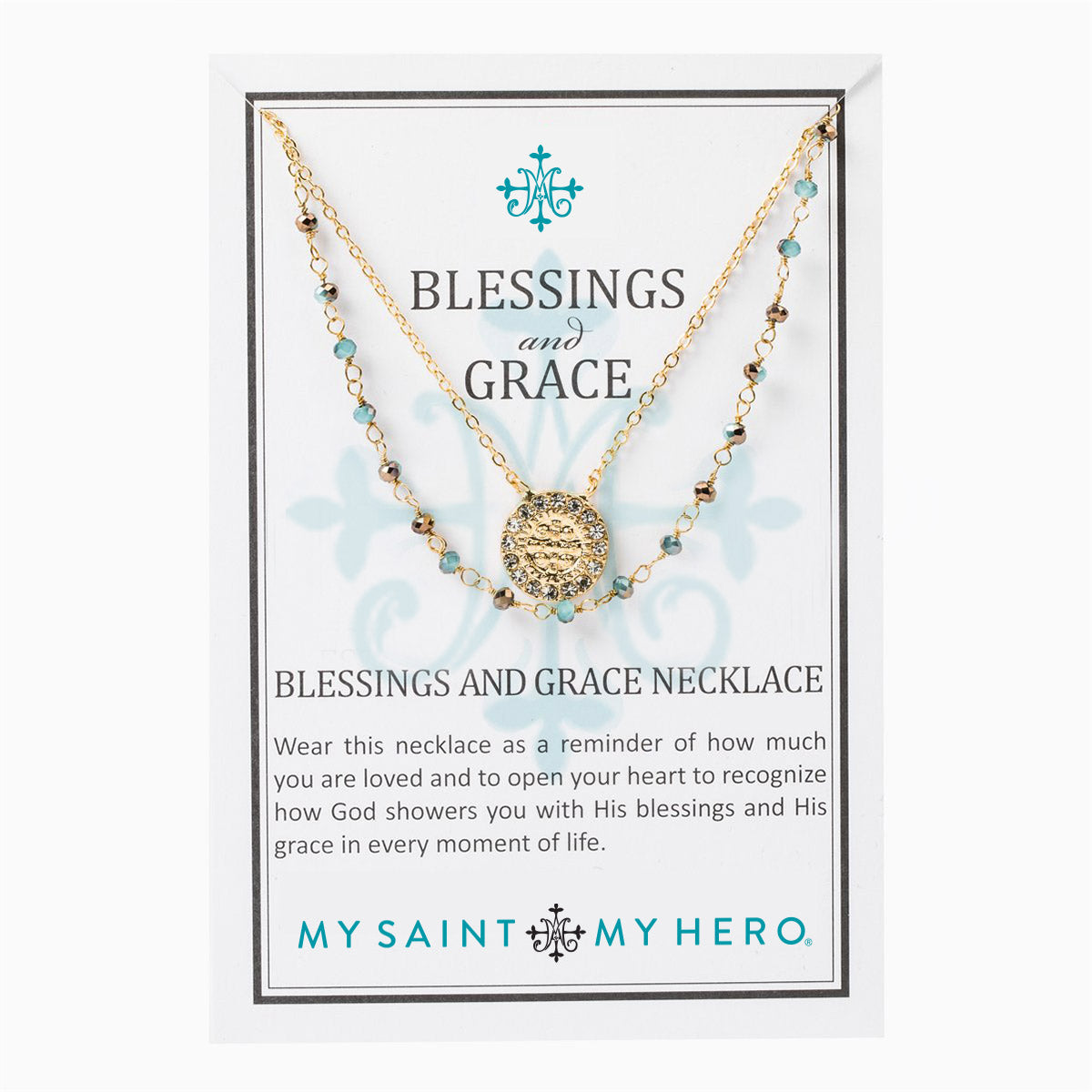 Blessings and Grace Necklace by My Saint My Hero