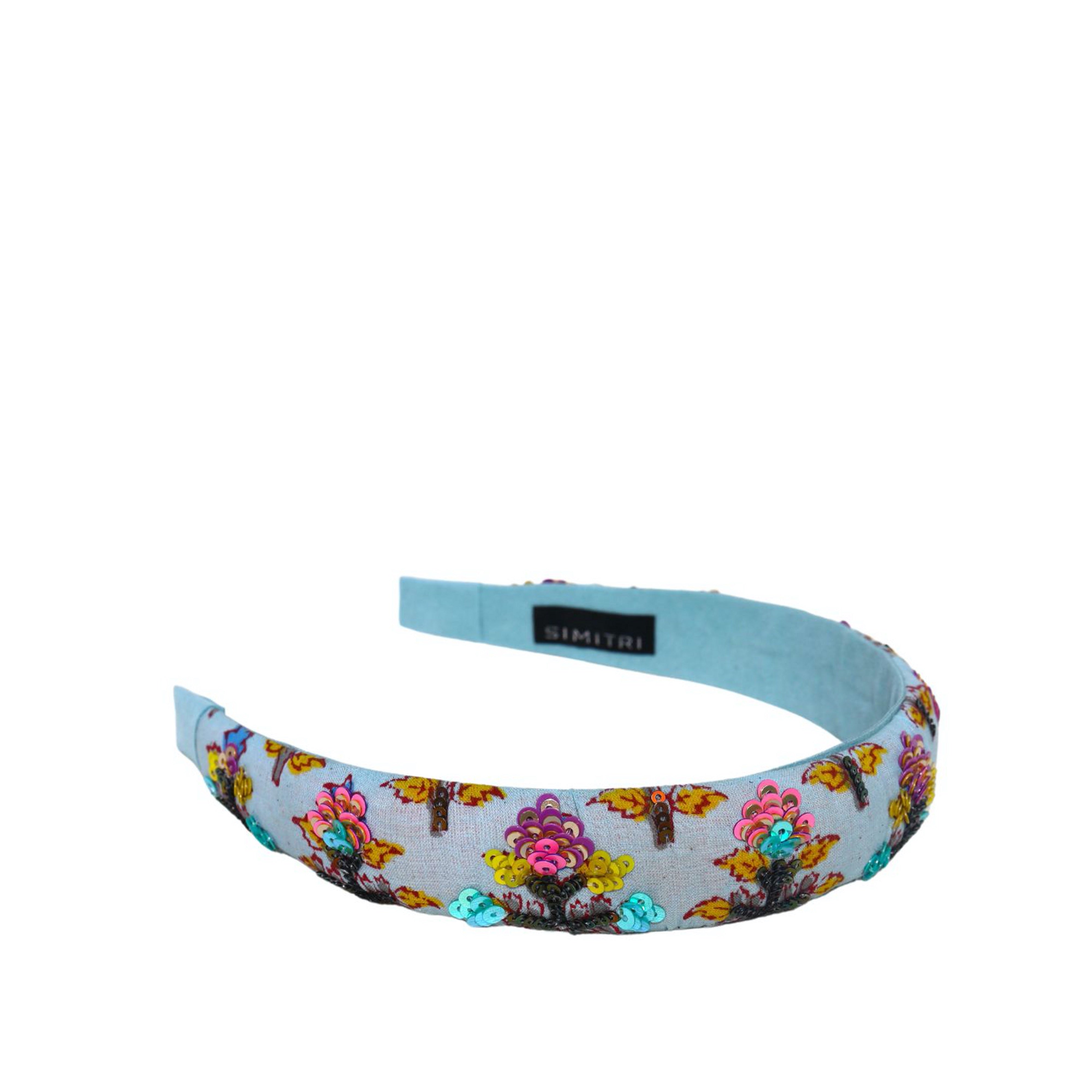 Blue Floral Headband by Simitri
