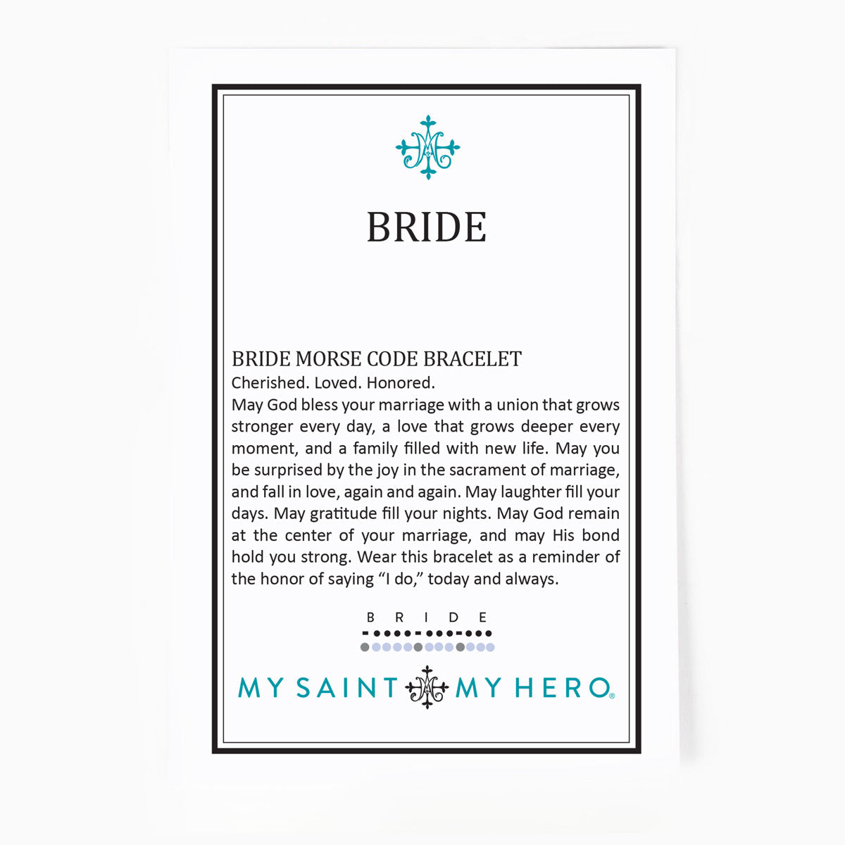 Bride Morse Code Bracelet by My Saint My Hero