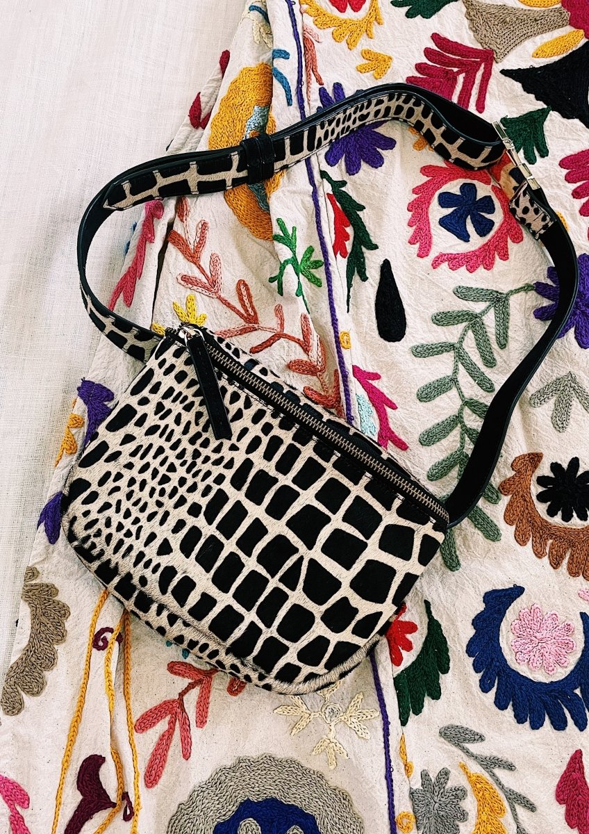 Calf Hair Bum Bag in Safari by Llani