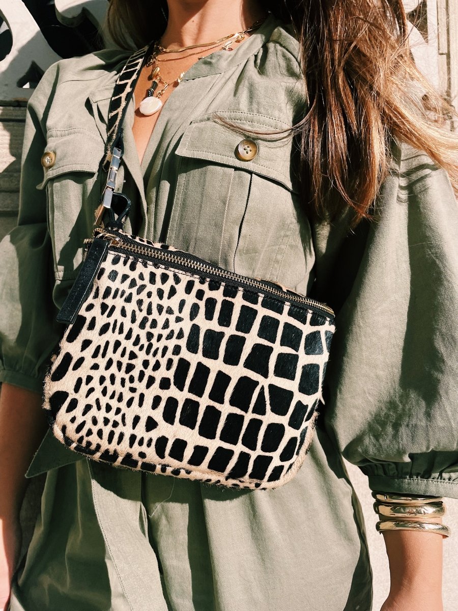 Calf Hair Bum Bag in Safari by Llani