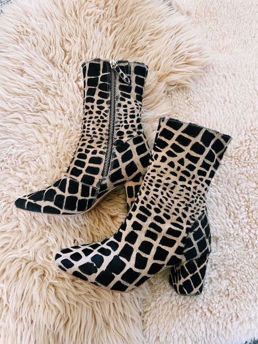 Calf Hair Modern Boot in Safari by Llani