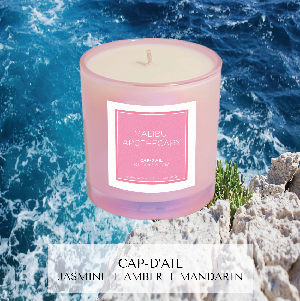 Iridescent Pink Candle by Malibu Apothecary