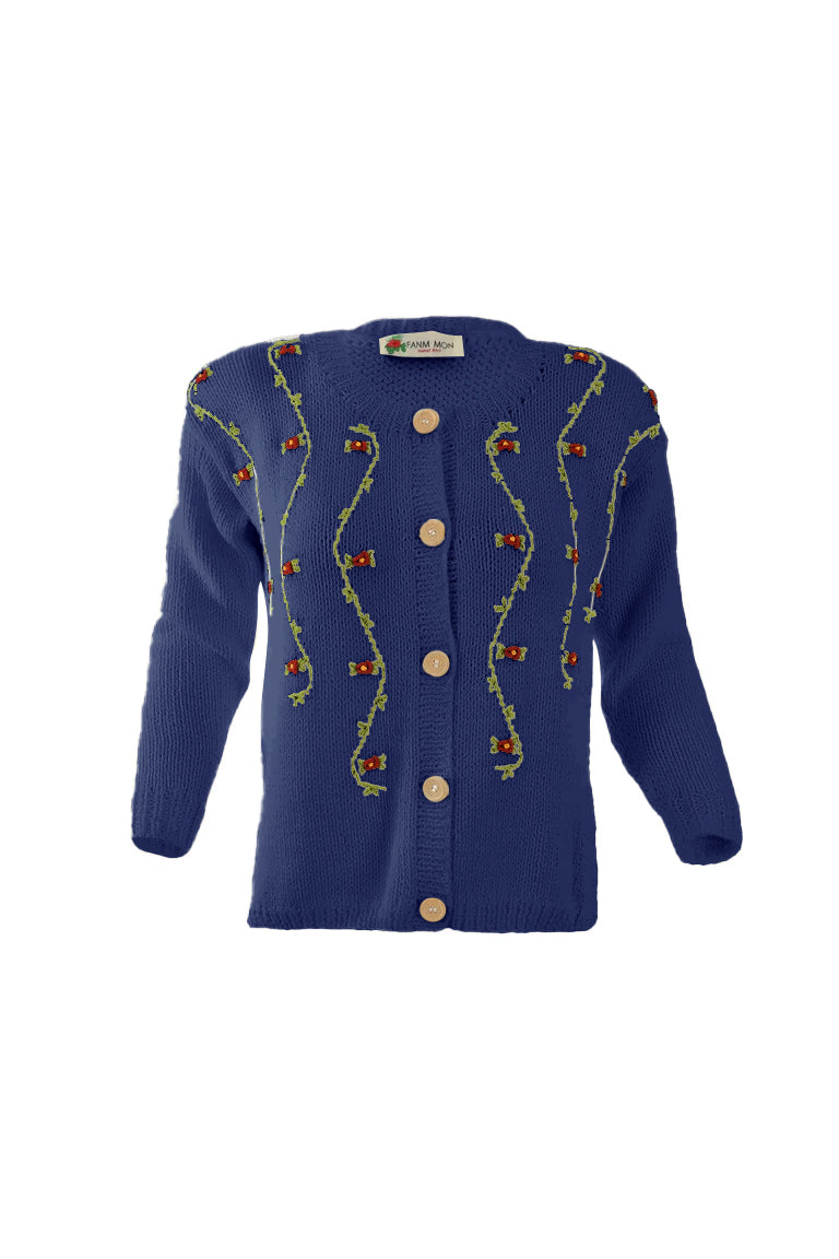 CLEMATIS WOOL CARDIGAN BY FANM MON