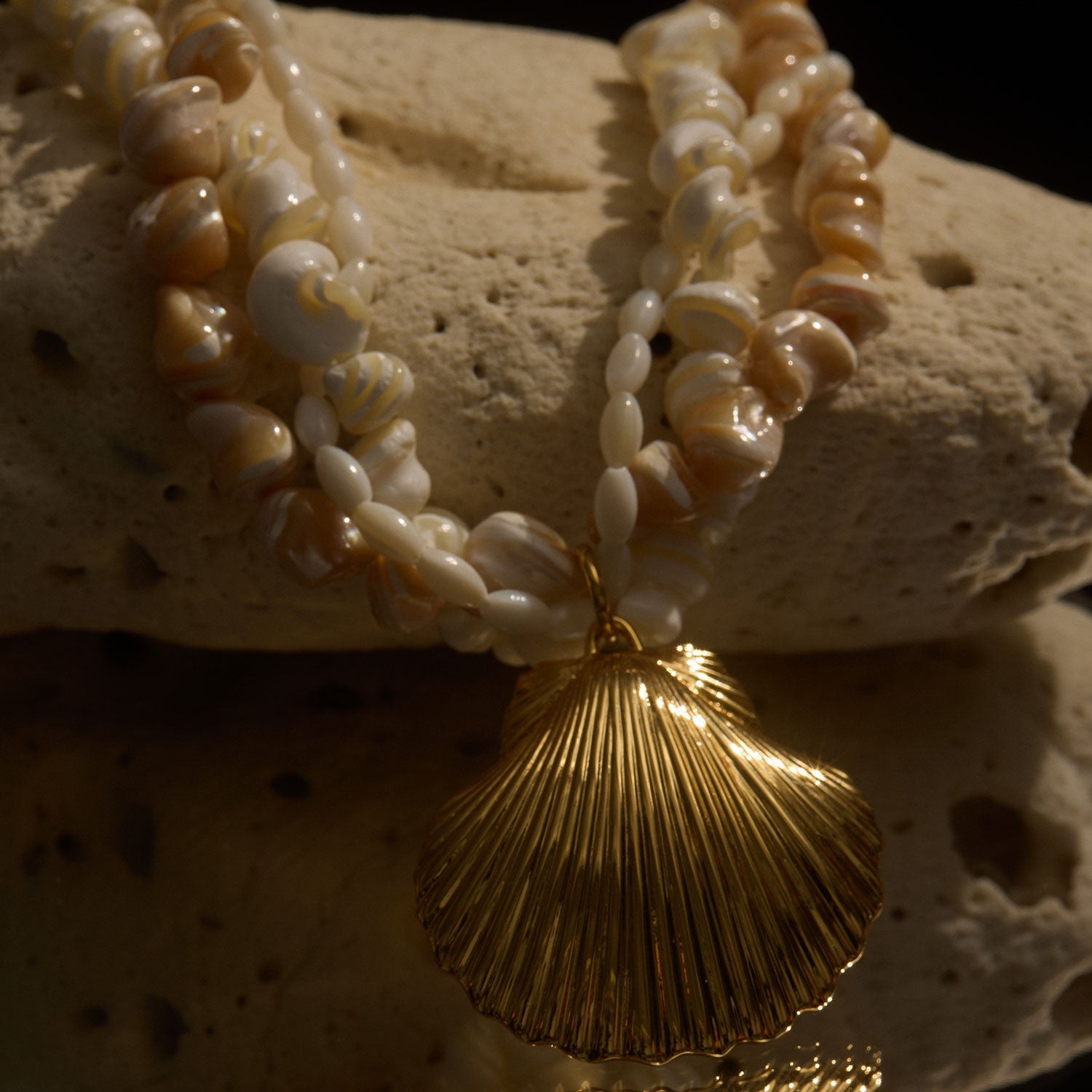 Anisah Shell Necklace by Mignonne Gavigan