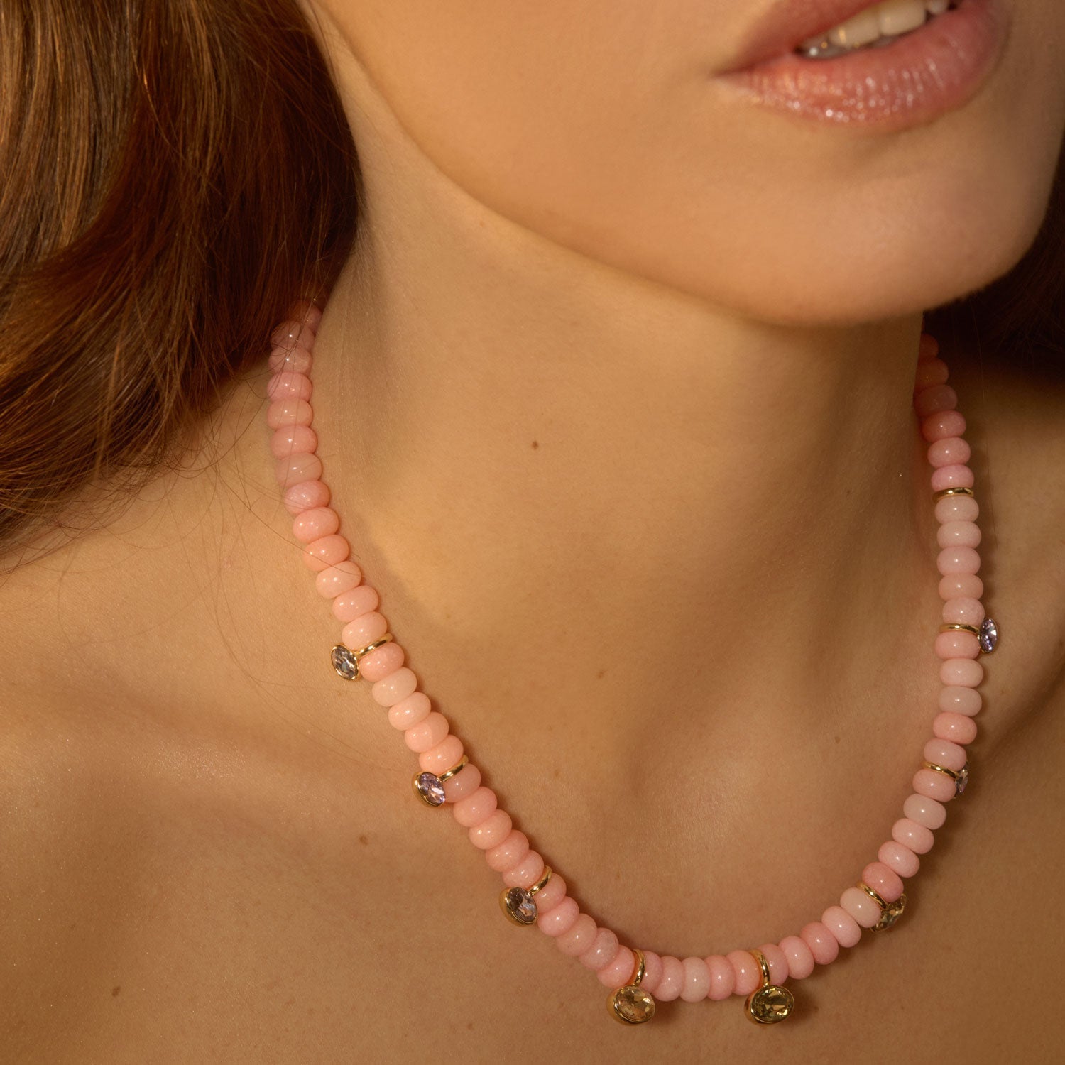 Amira Beaded & Crystal Necklace by Mignonne Gavigan