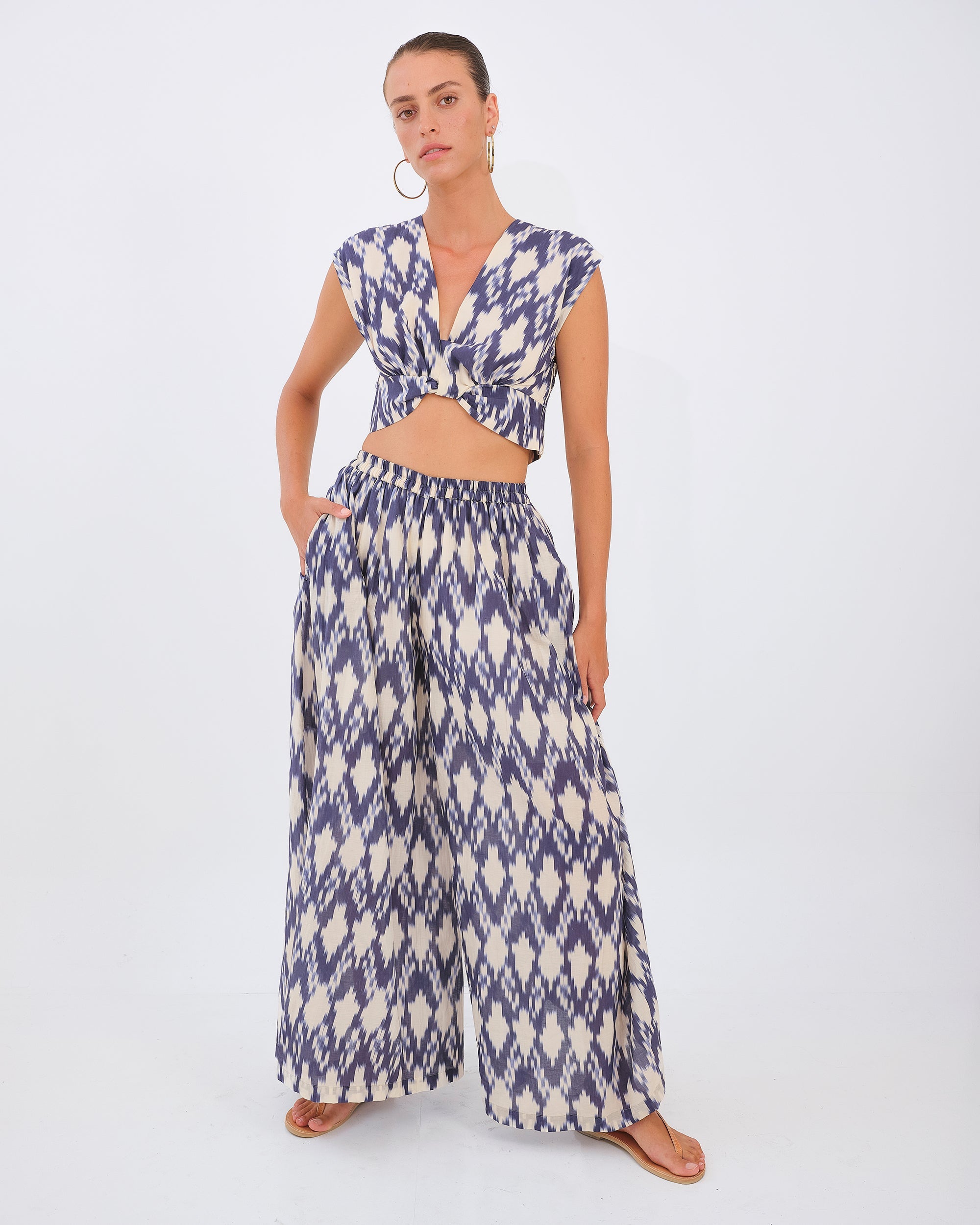Xena Flared Pants - New Ikat by Desert Queen