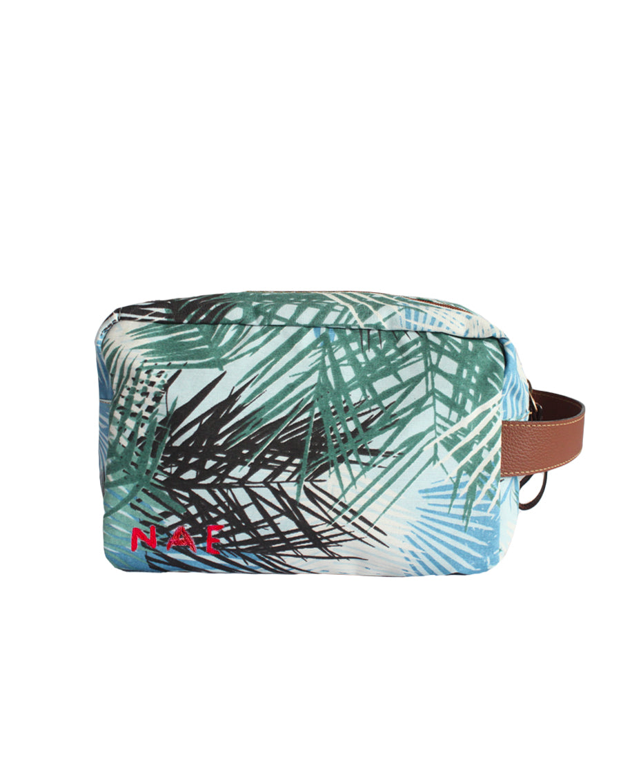 Blue Palm Toiletry Bag by Pájara Pinta