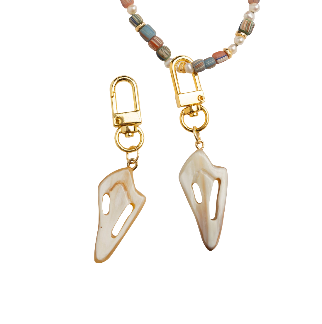 Cut Conch Charm in Hand-Carved Horn by Lilly Sisto x Akola