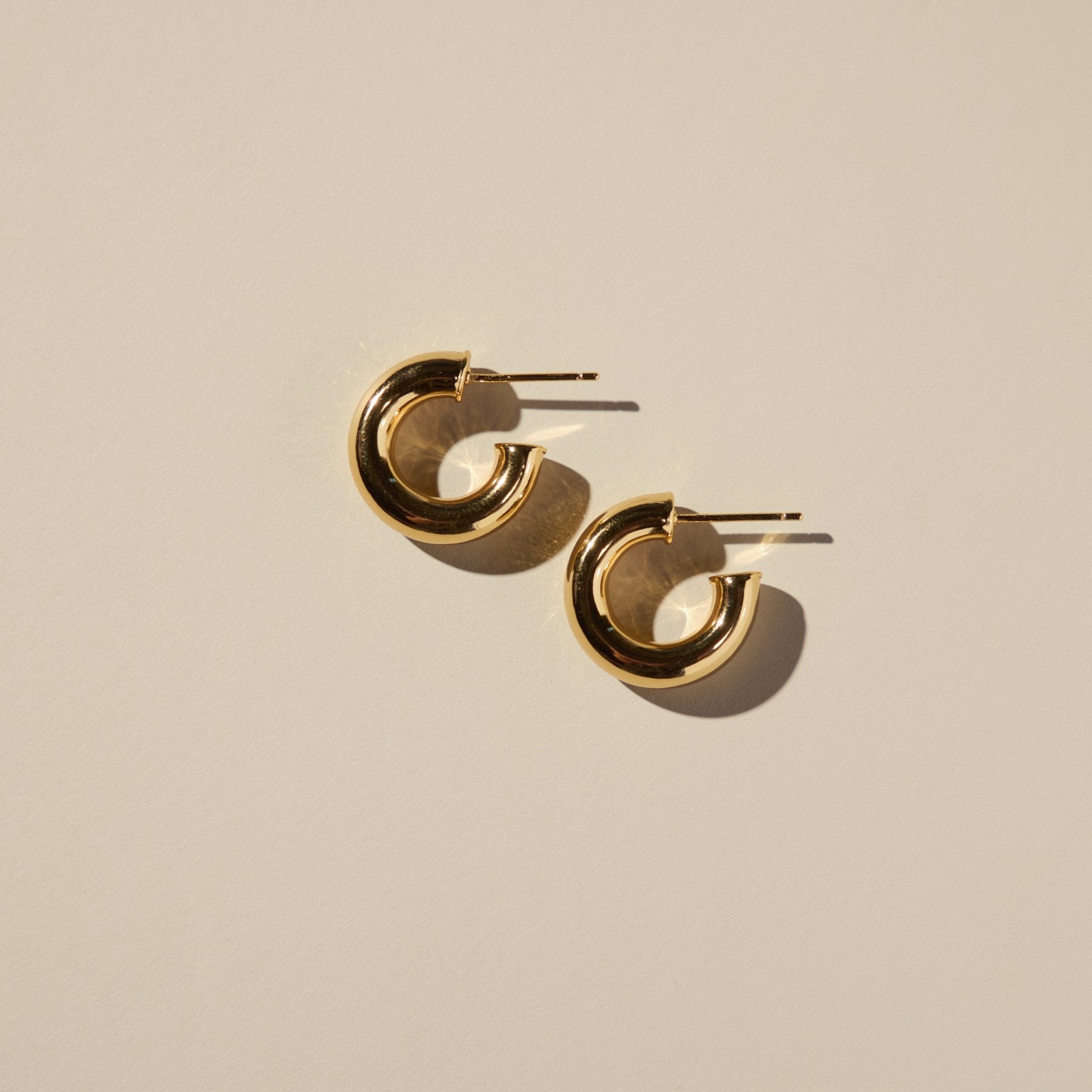 Gold Hollow Statement Hoops